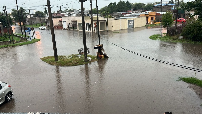 Otra vez la intensa lluvia golpe a Olavarra